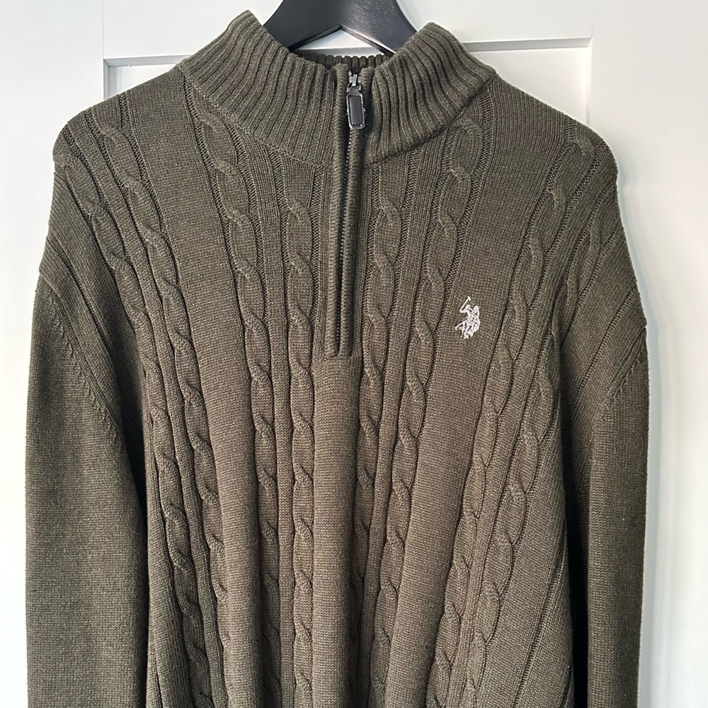Army green US POLO USSN XL sweater